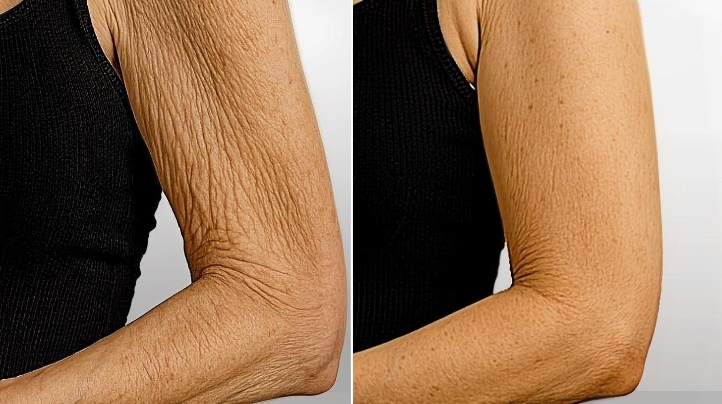 Esempio illustrativo della texture della pelle del braccio